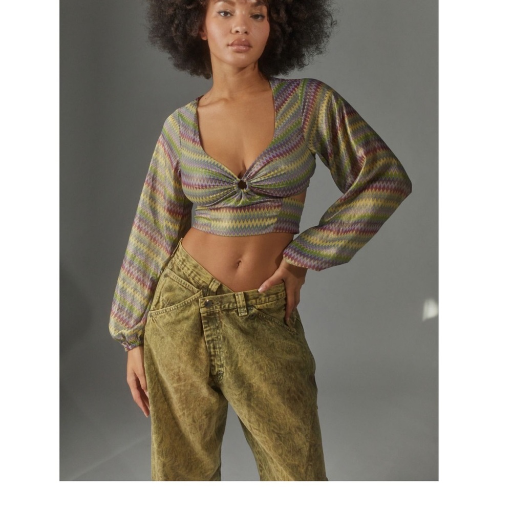 Urban Outfitters Keyhole Tie-Back Top